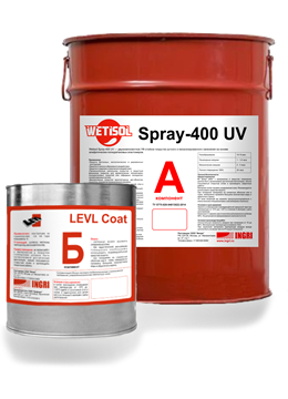 Двухкомпонентное УФ-стойкое покрытие для гидроизоляции WETISOL Spray-400UV